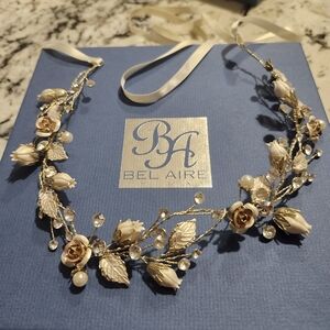 Bel Aire Gold Floral Hair Accessory